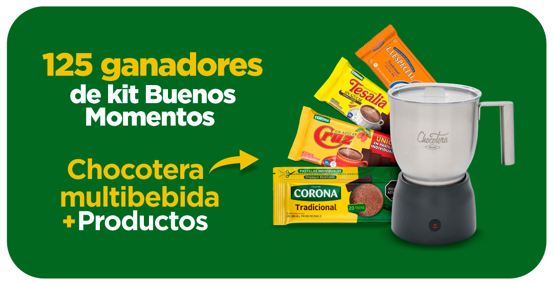 Y Cientoveinticinco ganadores de kit buenos momentos que incluye chocotera y productos Corona