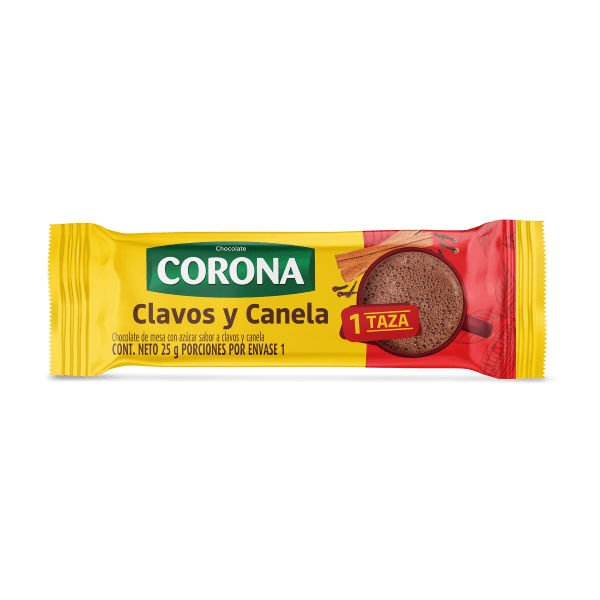 Chocolate Corona Clavos y Canela Pastillas Individuales 25g