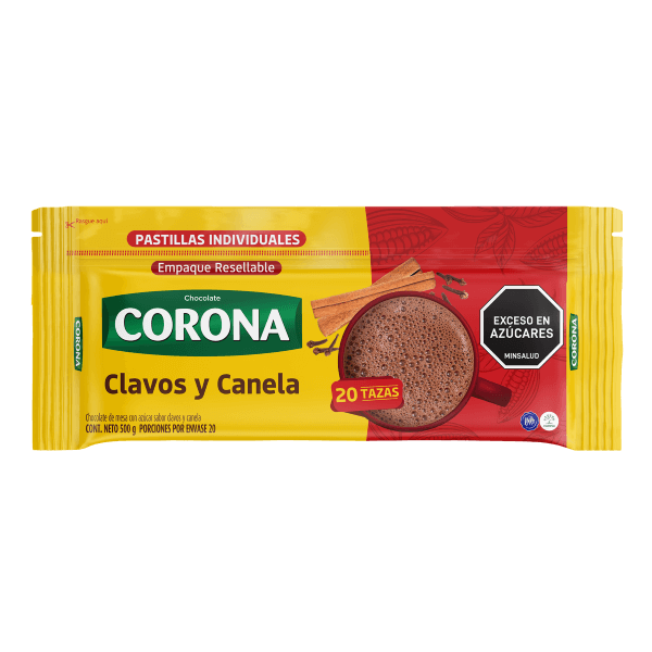 Chocolate Corona sabor Clavos y Canela 500gr