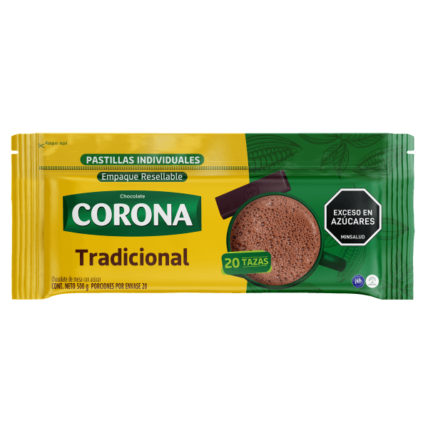 Chocolate Corona Sabor Tradicional 500gr